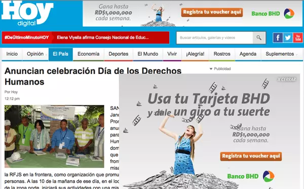 Publicidad Rich Media en Medios de República Dominicana