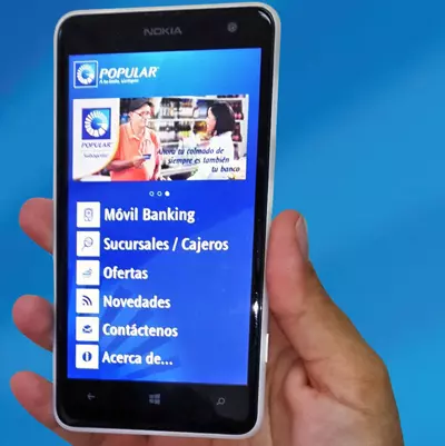 App móvil del Banco Popular para Windows Phone